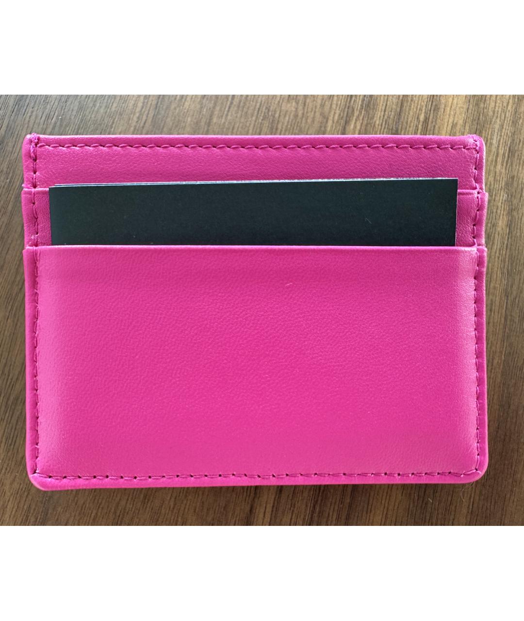 DOLCE&GABBANA Розовый кожаный кардхолдер, фото 2