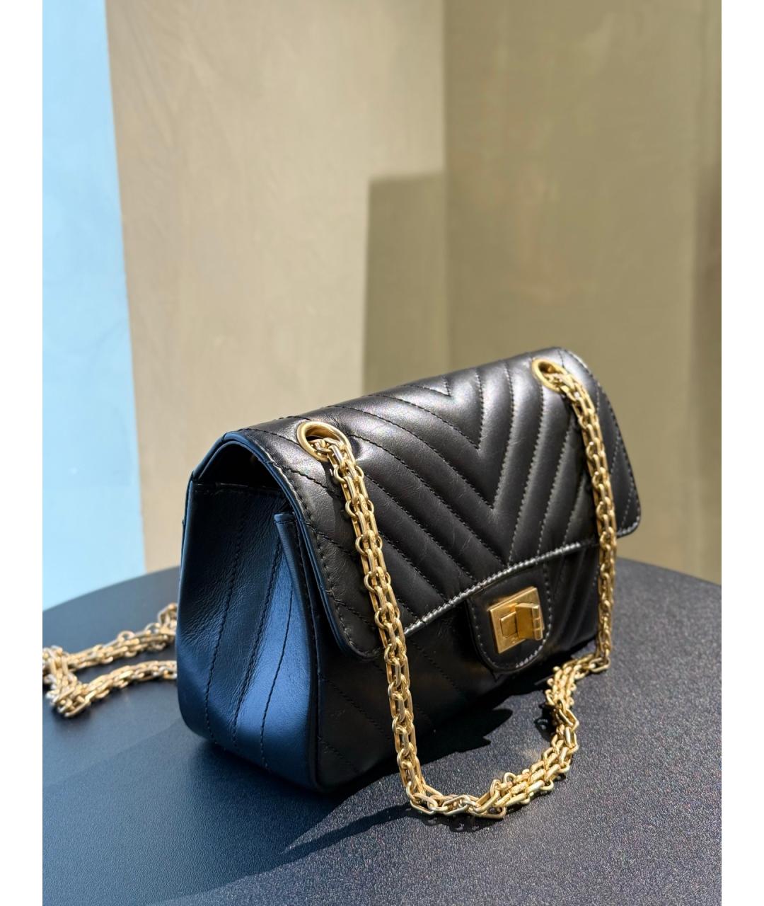 CHANEL Черная кожаная сумка через плечо, фото 4