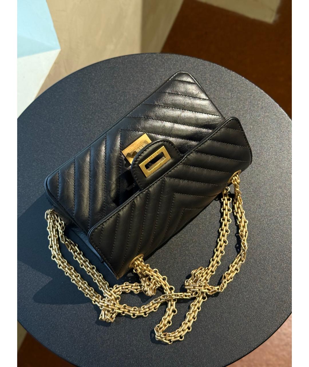 CHANEL Черная кожаная сумка через плечо, фото 9