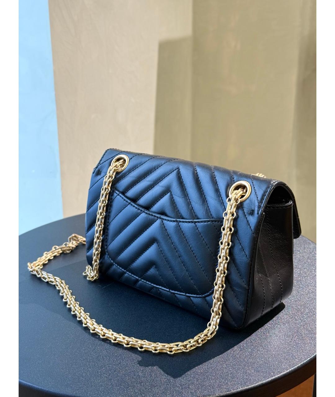 CHANEL Черная кожаная сумка через плечо, фото 5