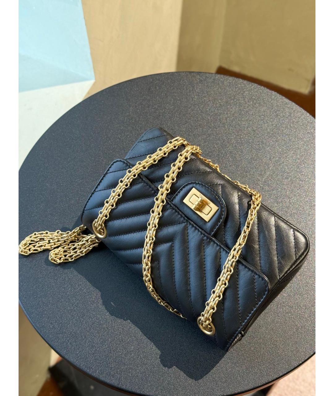 CHANEL Черная кожаная сумка через плечо, фото 7