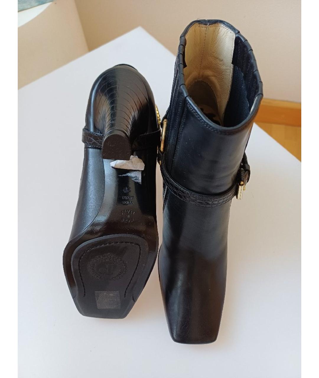 POLLINI Черные кожаные ботильоны, фото 8