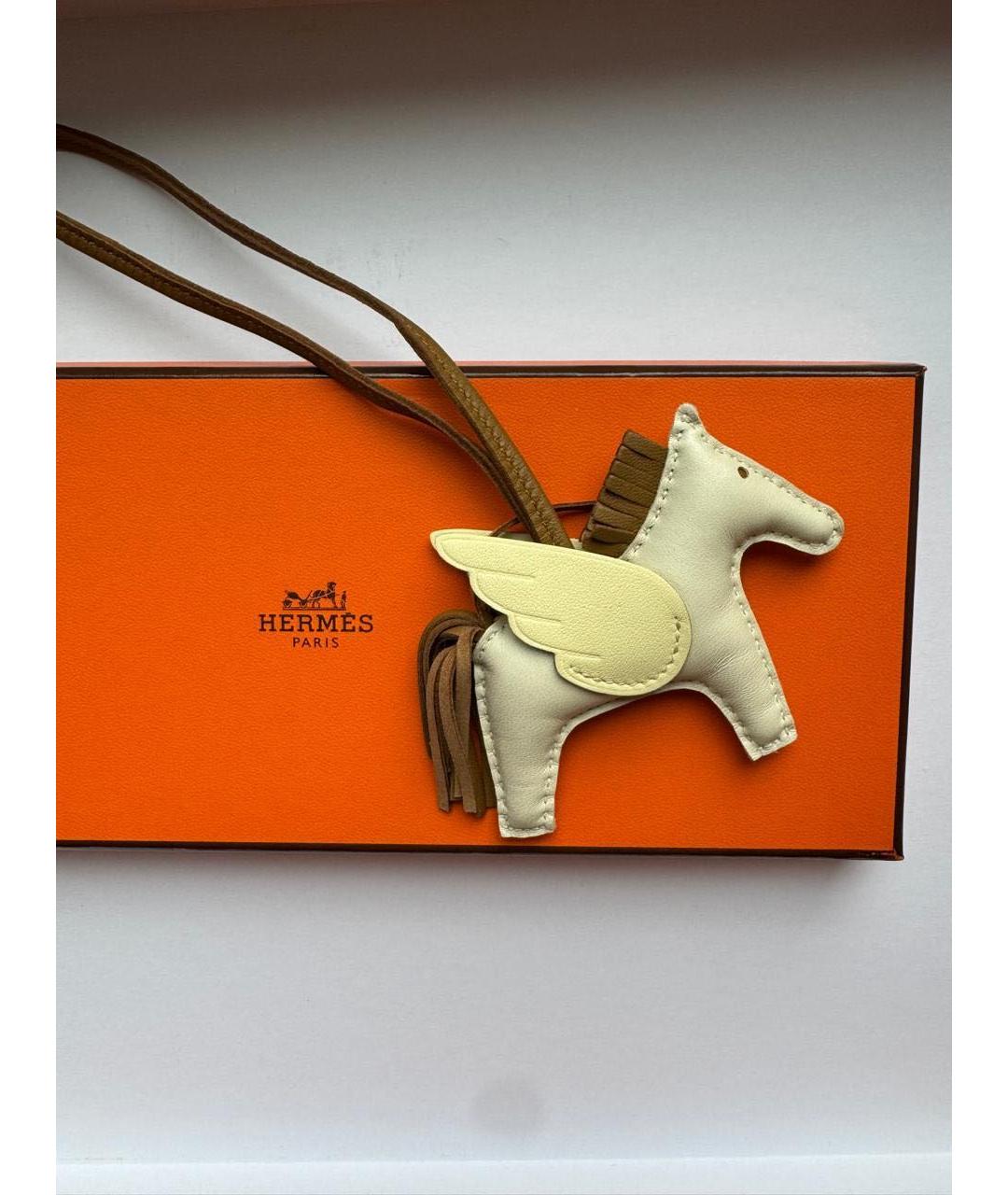 HERMES Бежевый брелок, фото 2