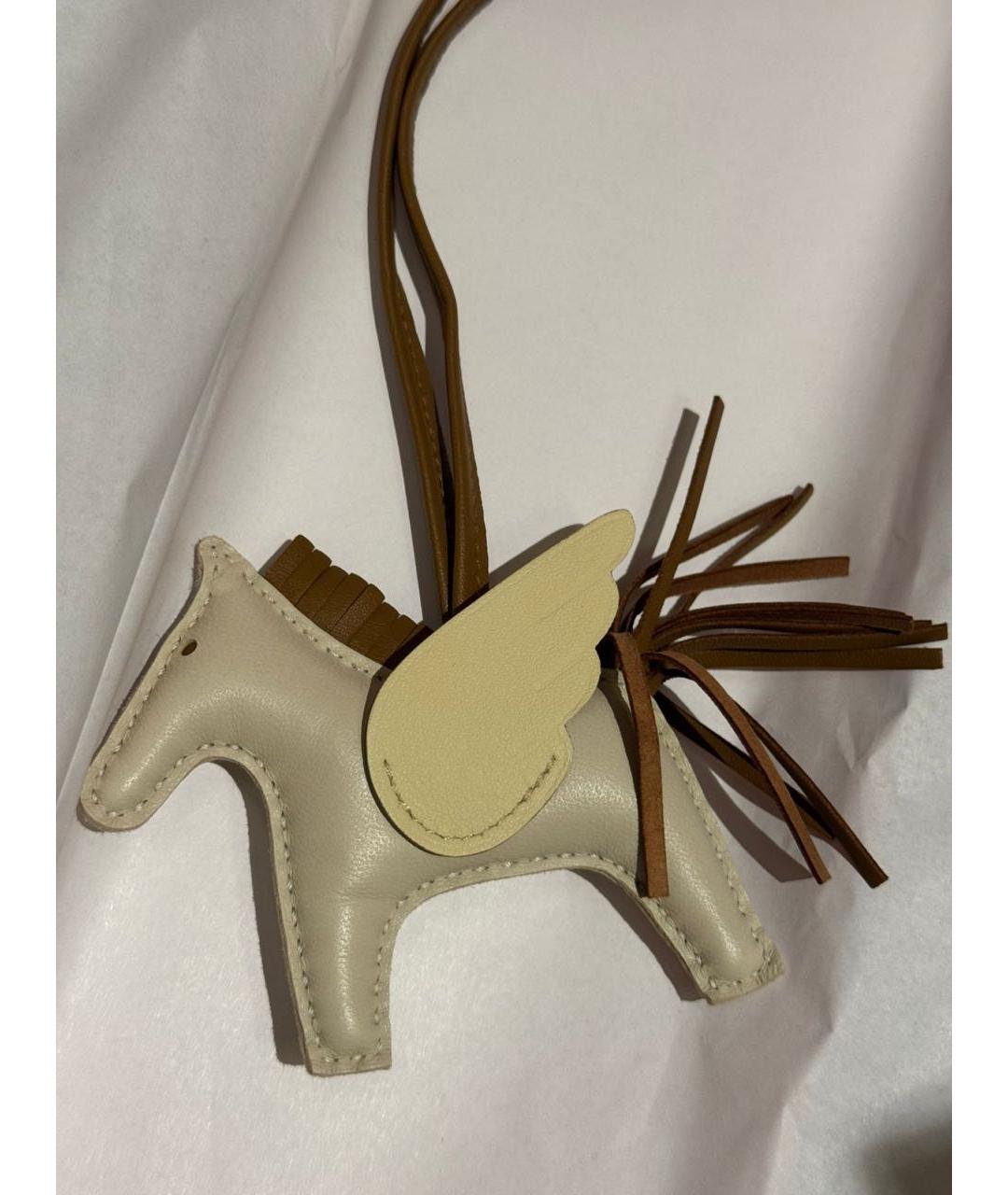 HERMES Бежевый брелок, фото 4