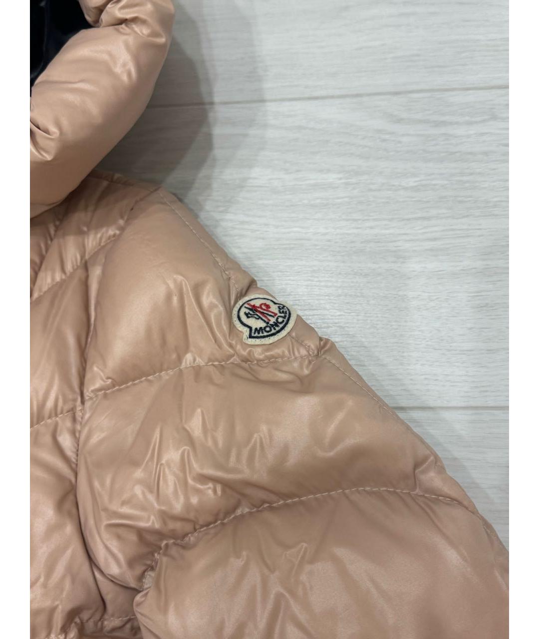 MONCLER Бежевая полиамидовая куртка, фото 5