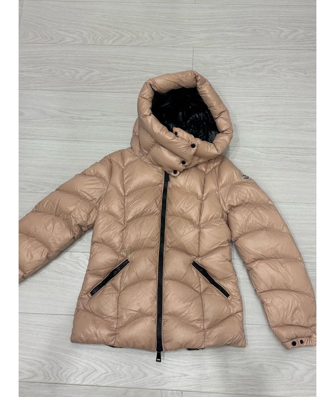 MONCLER Бежевая полиамидовая куртка, фото 9