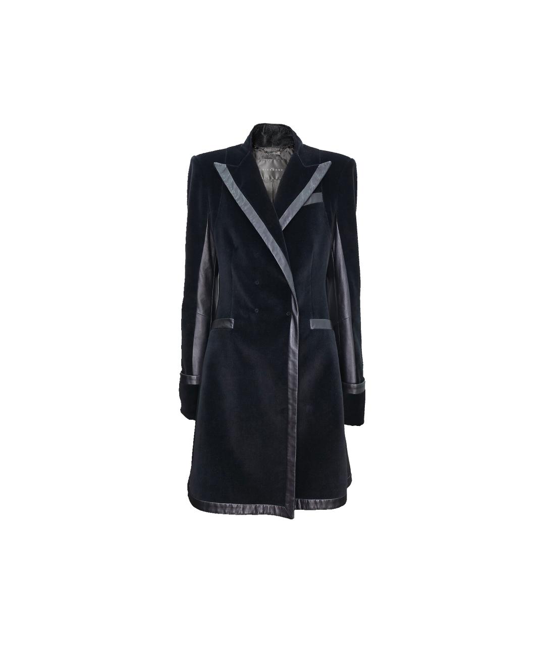 JOHN RICHMOND Черное хлопковое пальто, фото 7