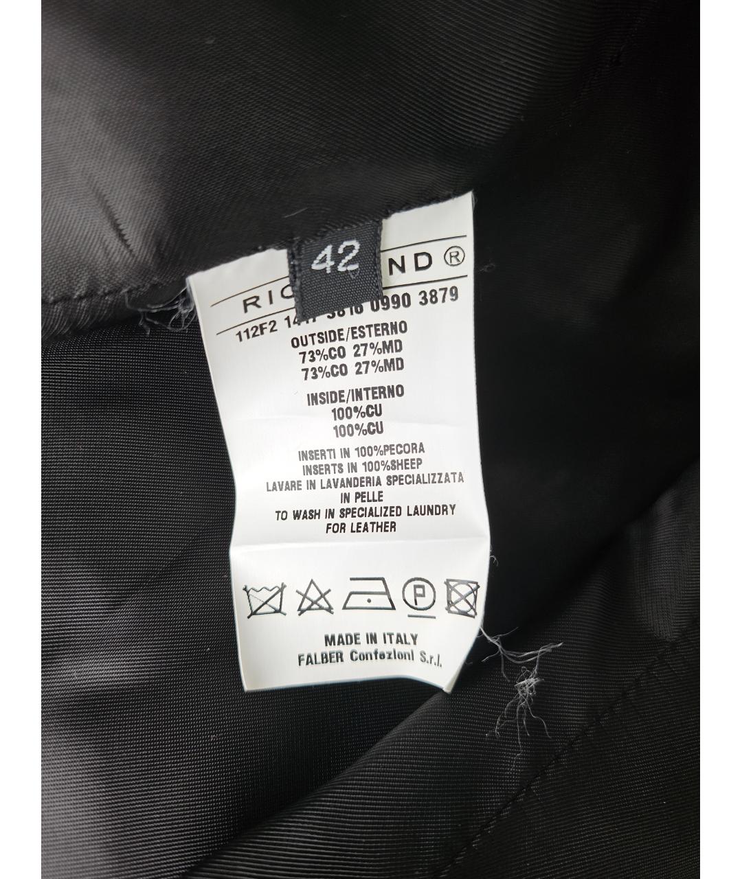 JOHN RICHMOND Черное хлопковое пальто, фото 6