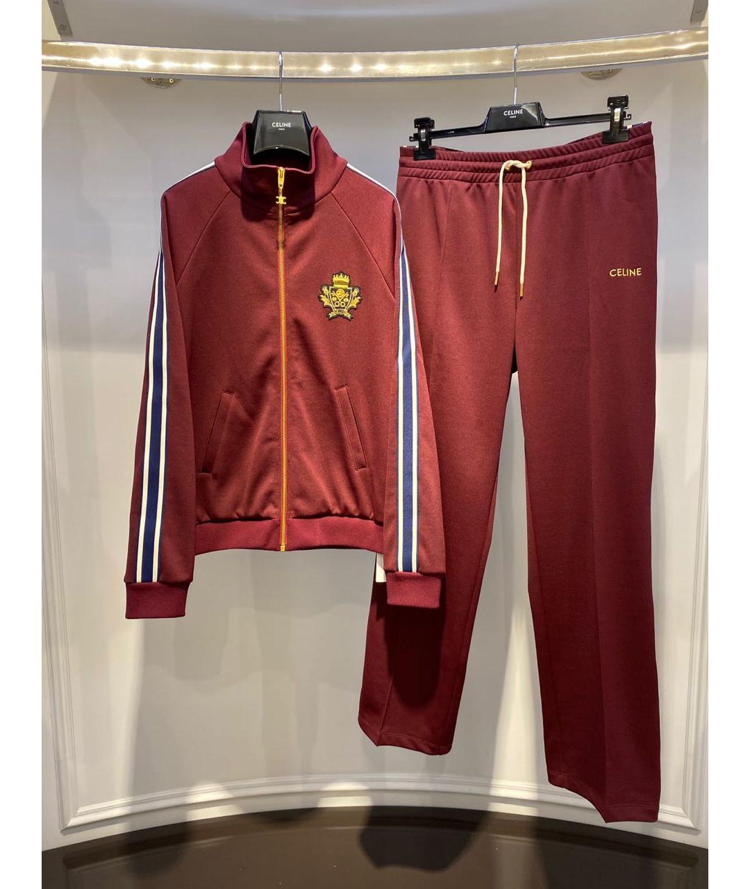 CELINE Бордовый полиэстеровый спортивные костюмы, фото 2