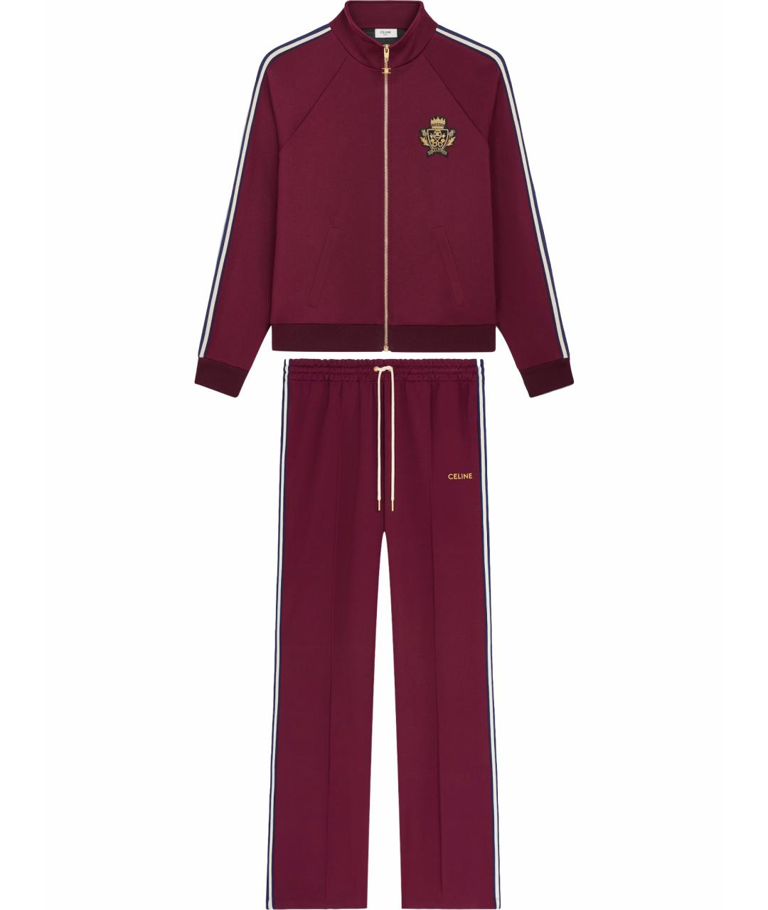 CELINE Бордовый полиэстеровый спортивные костюмы, фото 1