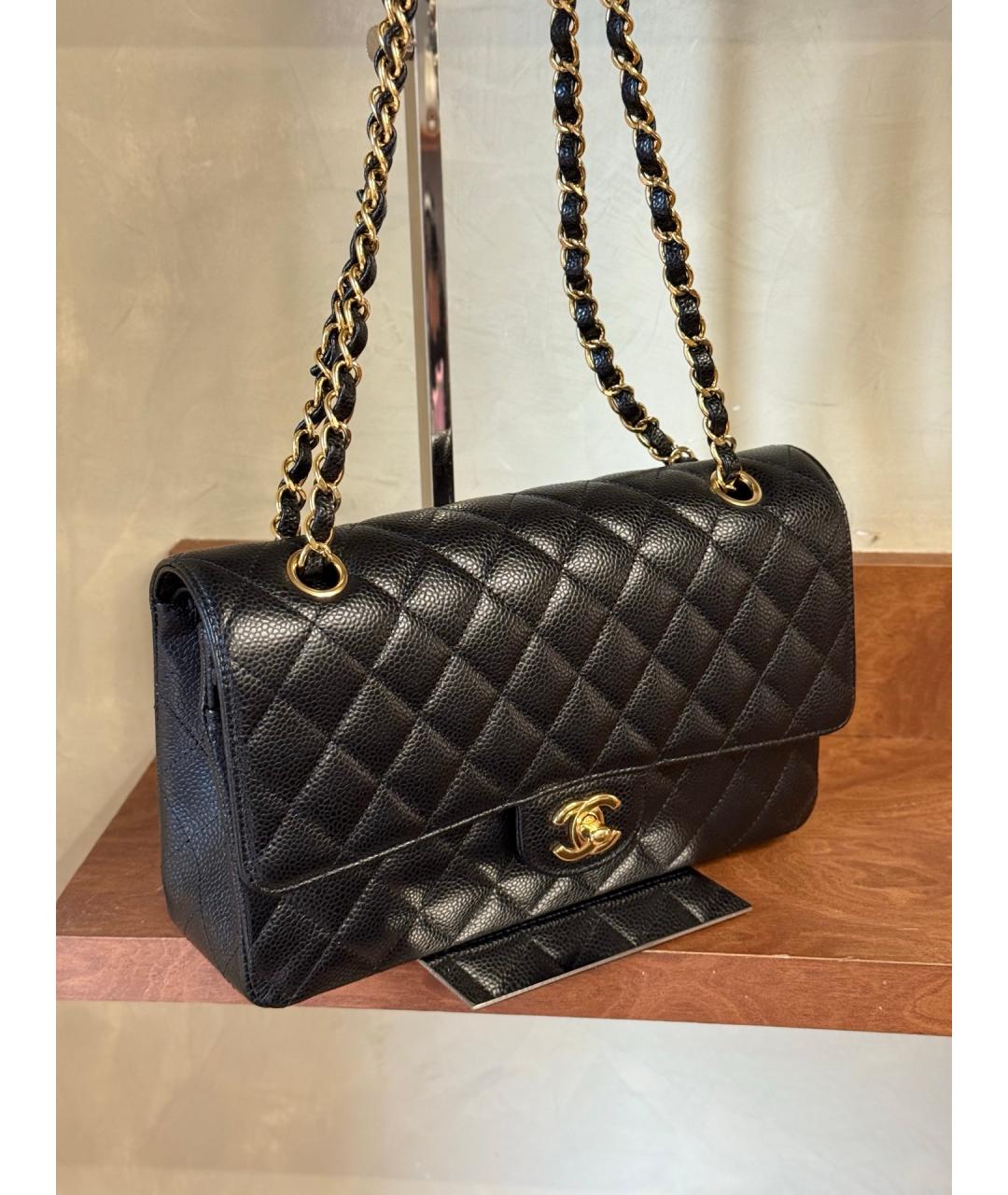 CHANEL Черная кожаная сумка через плечо, фото 4