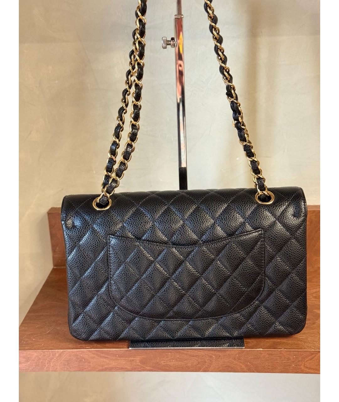 CHANEL Черная кожаная сумка через плечо, фото 7