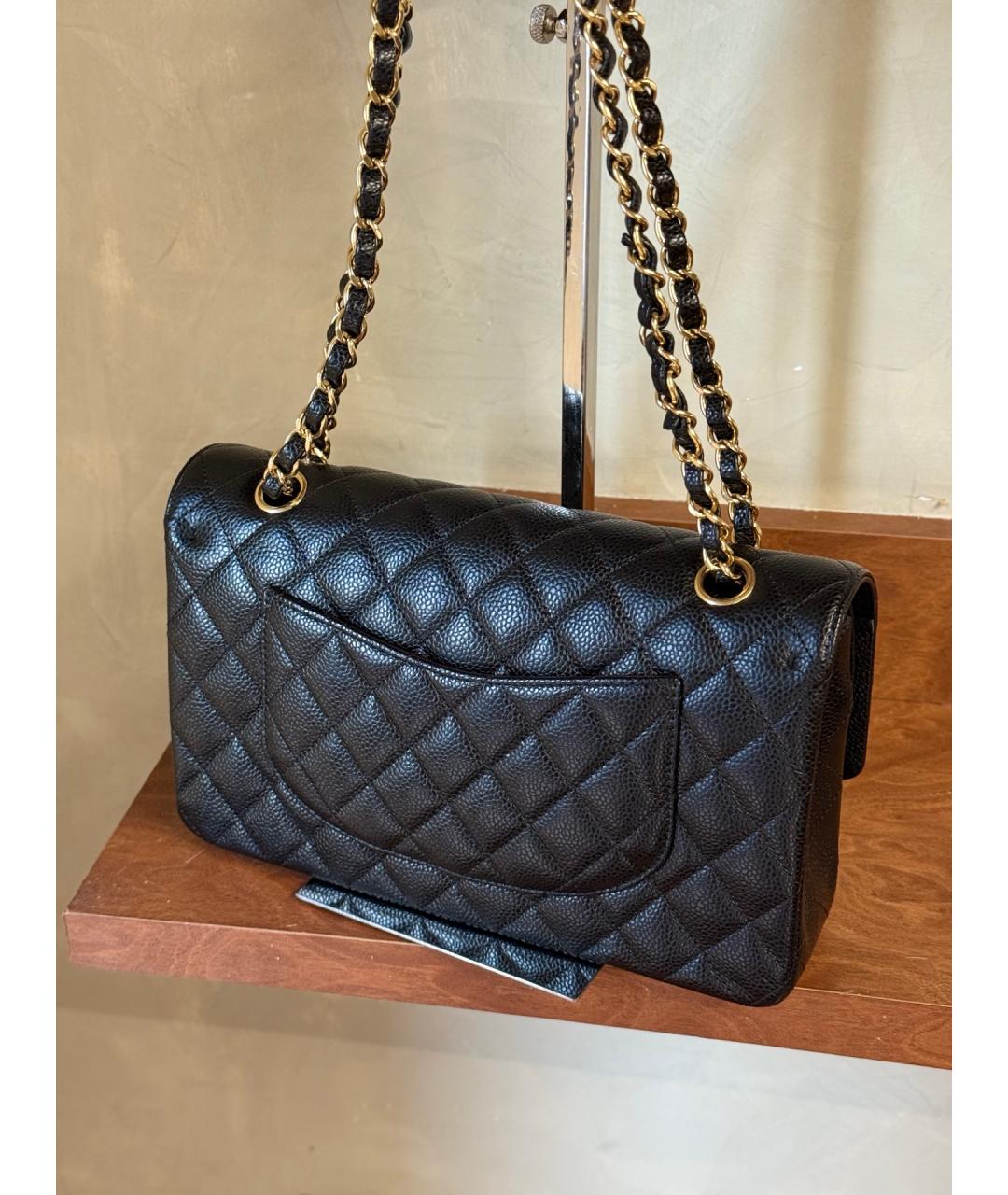 CHANEL Черная кожаная сумка через плечо, фото 8