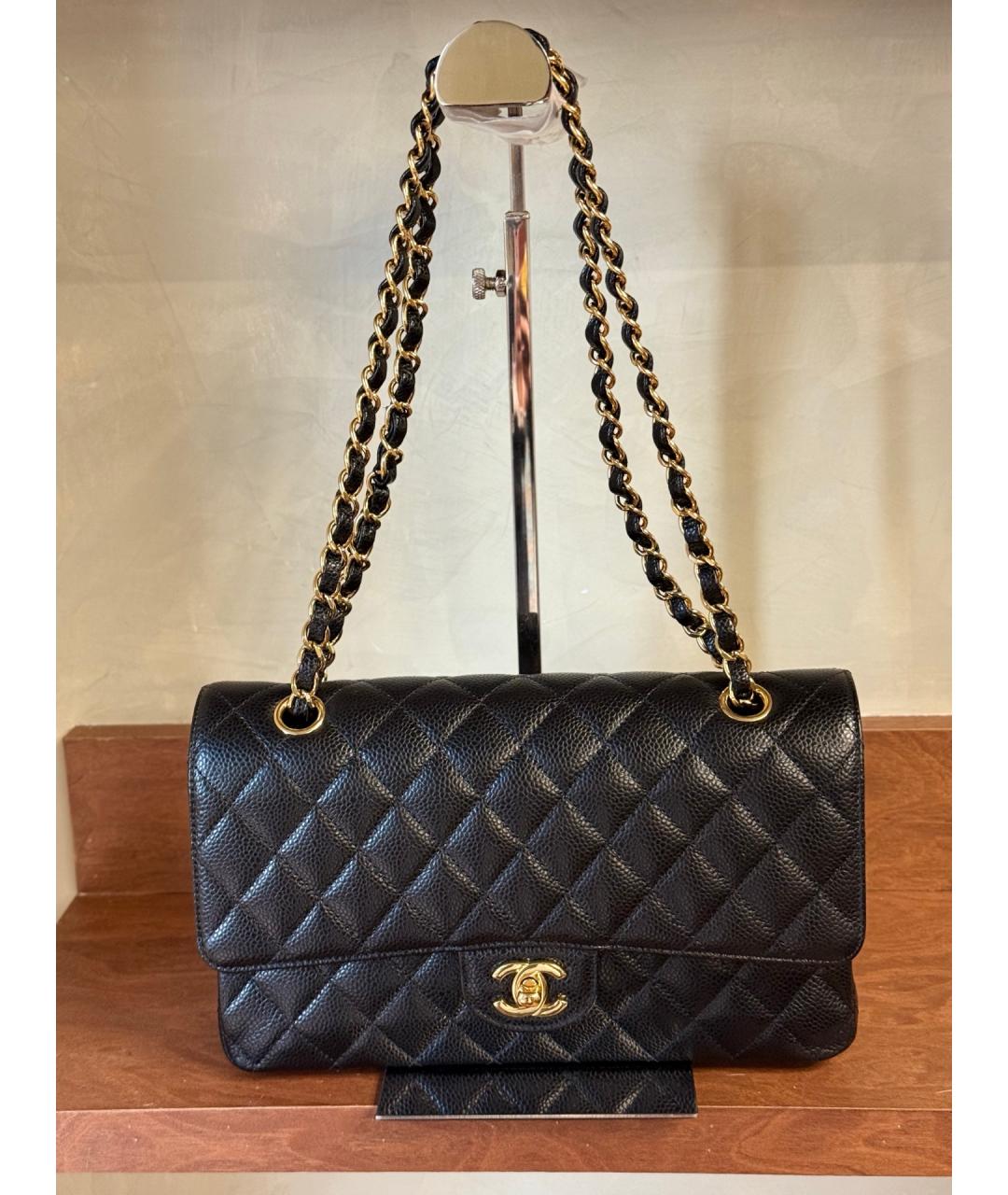 CHANEL Черная кожаная сумка через плечо, фото 10