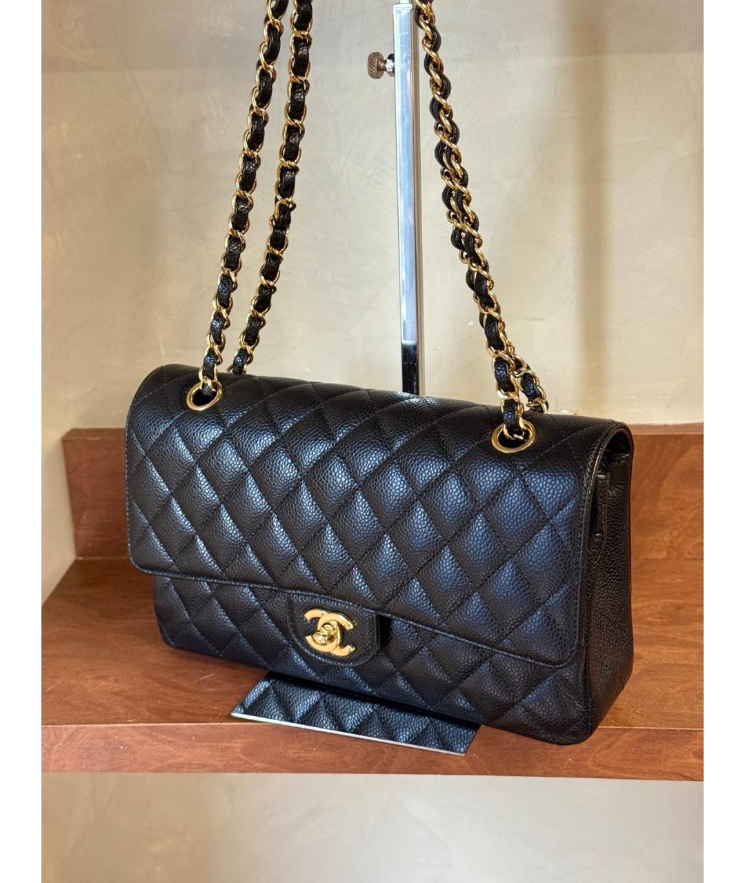 CHANEL Черная кожаная сумка через плечо, фото 3