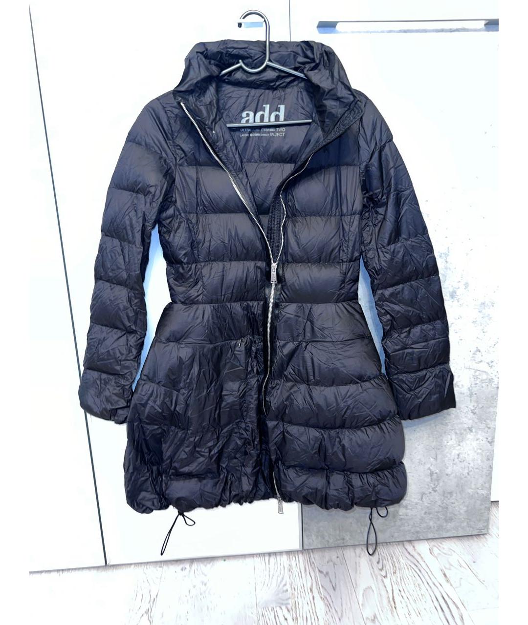 ADD Черный полиамидовый пуховик, фото 7