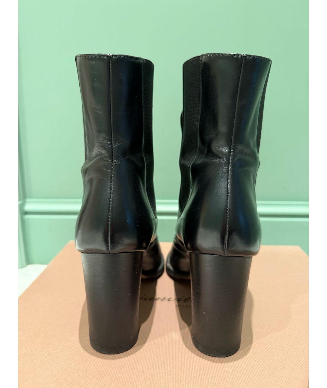 GIANVITO ROSSI Черные кожаные ботильоны, фото 4