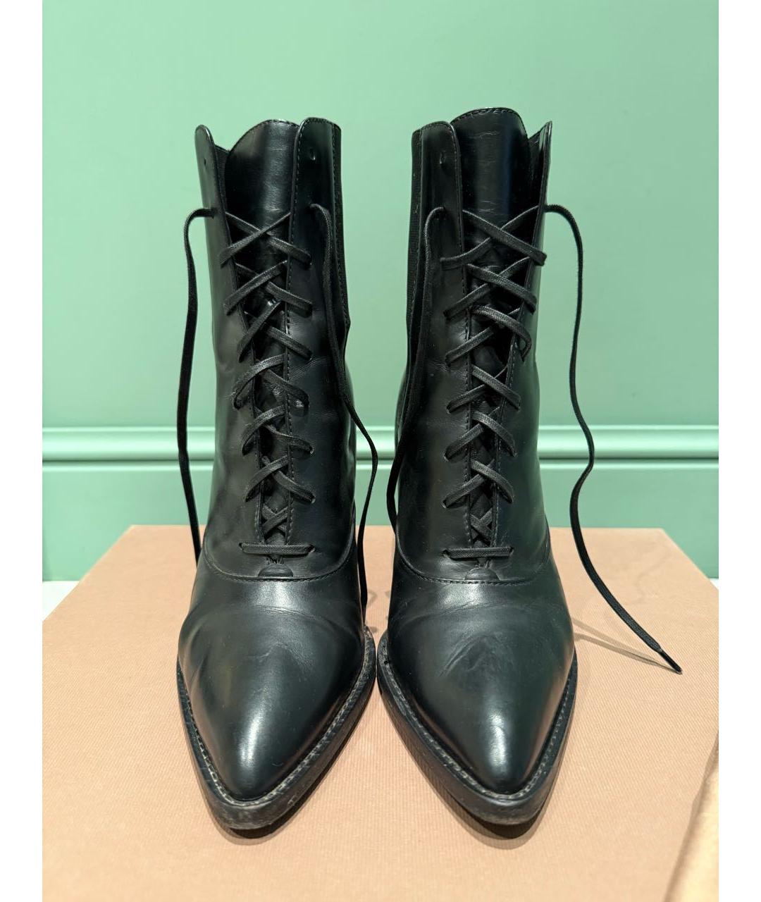 GIANVITO ROSSI Черные кожаные ботильоны, фото 3