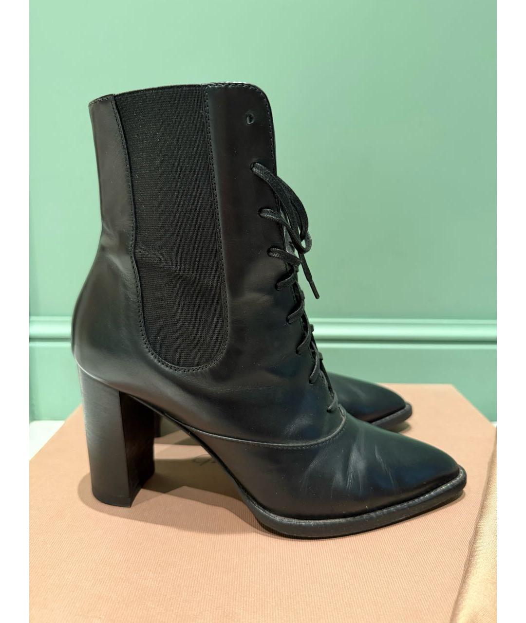 GIANVITO ROSSI Черные кожаные ботильоны, фото 7