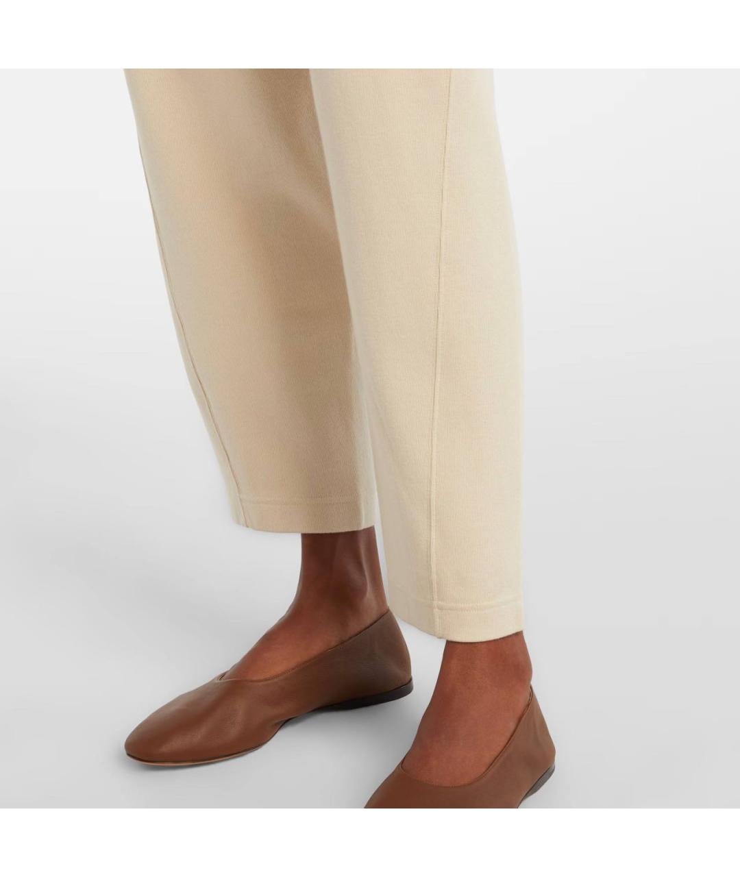 LORO PIANA Бежевые прямые брюки, фото 5