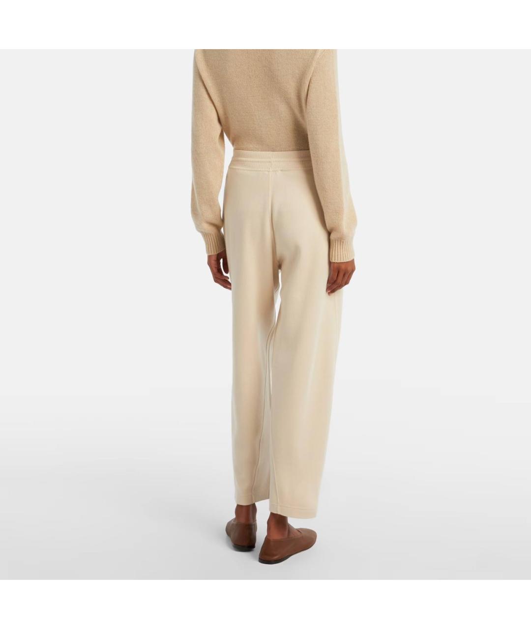 LORO PIANA Бежевые прямые брюки, фото 3