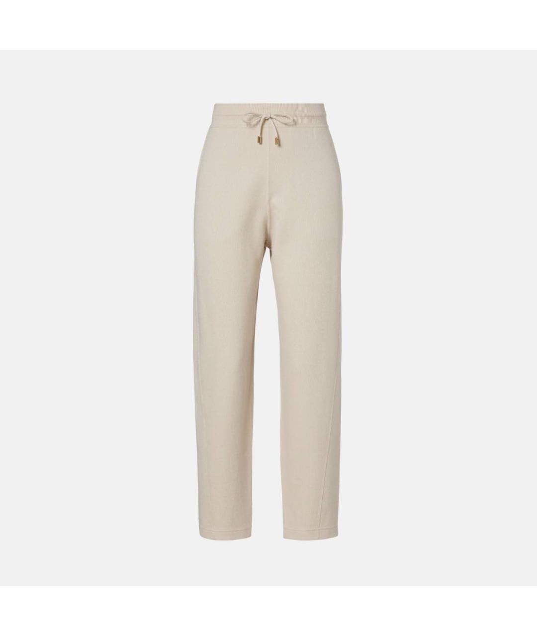 LORO PIANA Бежевые прямые брюки, фото 6