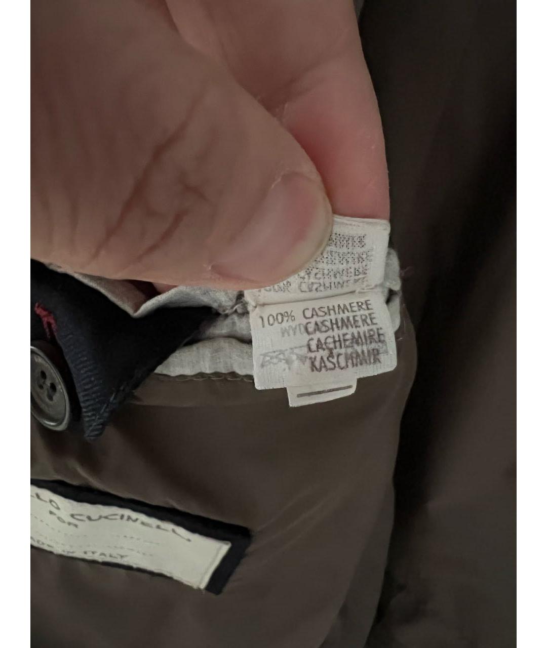 BRUNELLO CUCINELLI Темно-синий кашемировый пуховик, фото 7