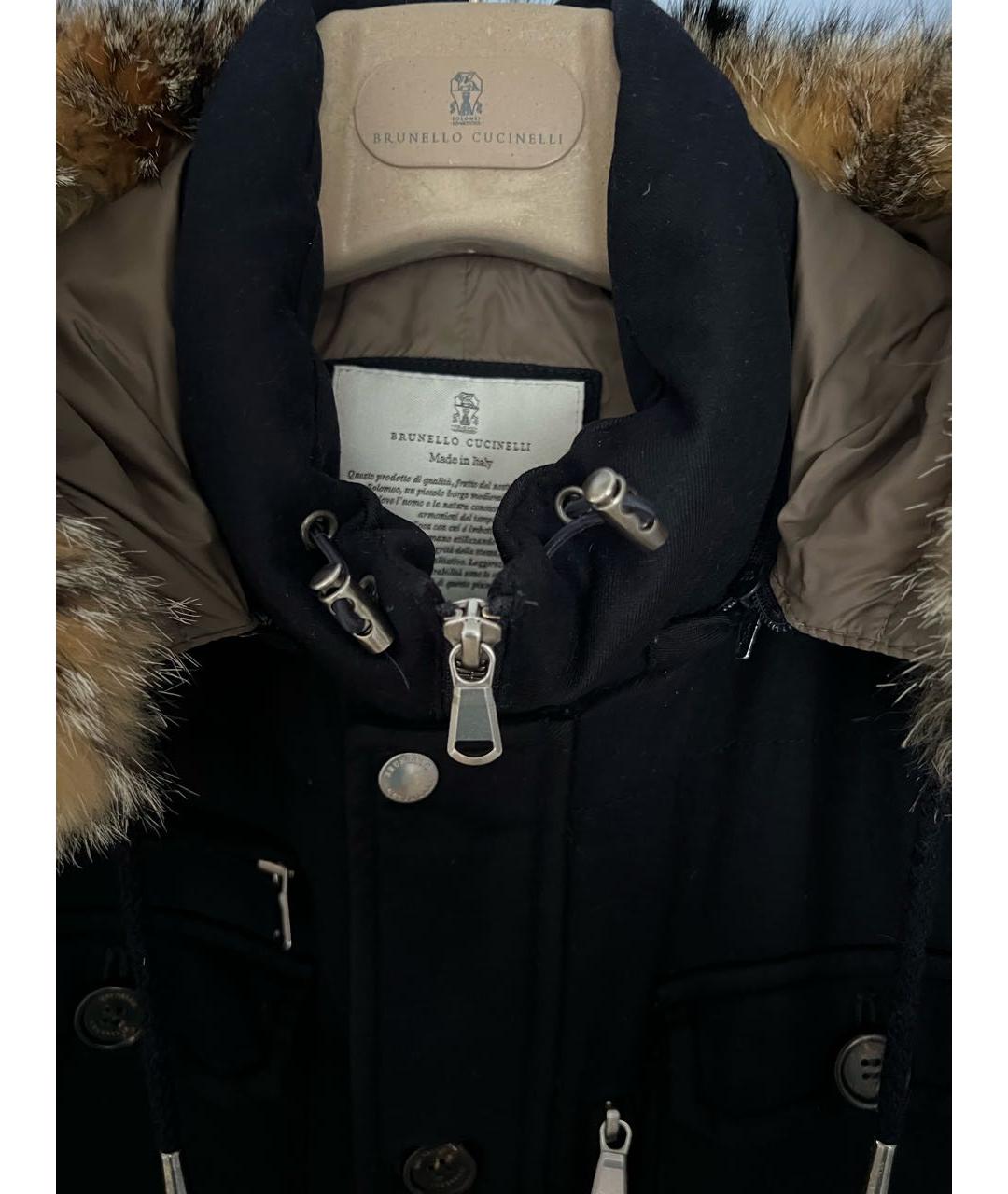 BRUNELLO CUCINELLI Темно-синий кашемировый пуховик, фото 4