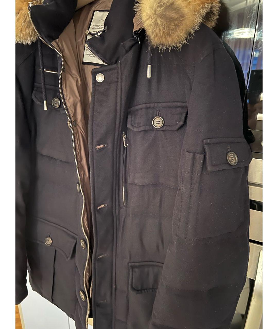 BRUNELLO CUCINELLI Темно-синий кашемировый пуховик, фото 5