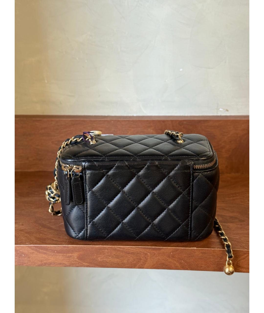 CHANEL Черная кожаная сумка через плечо, фото 7