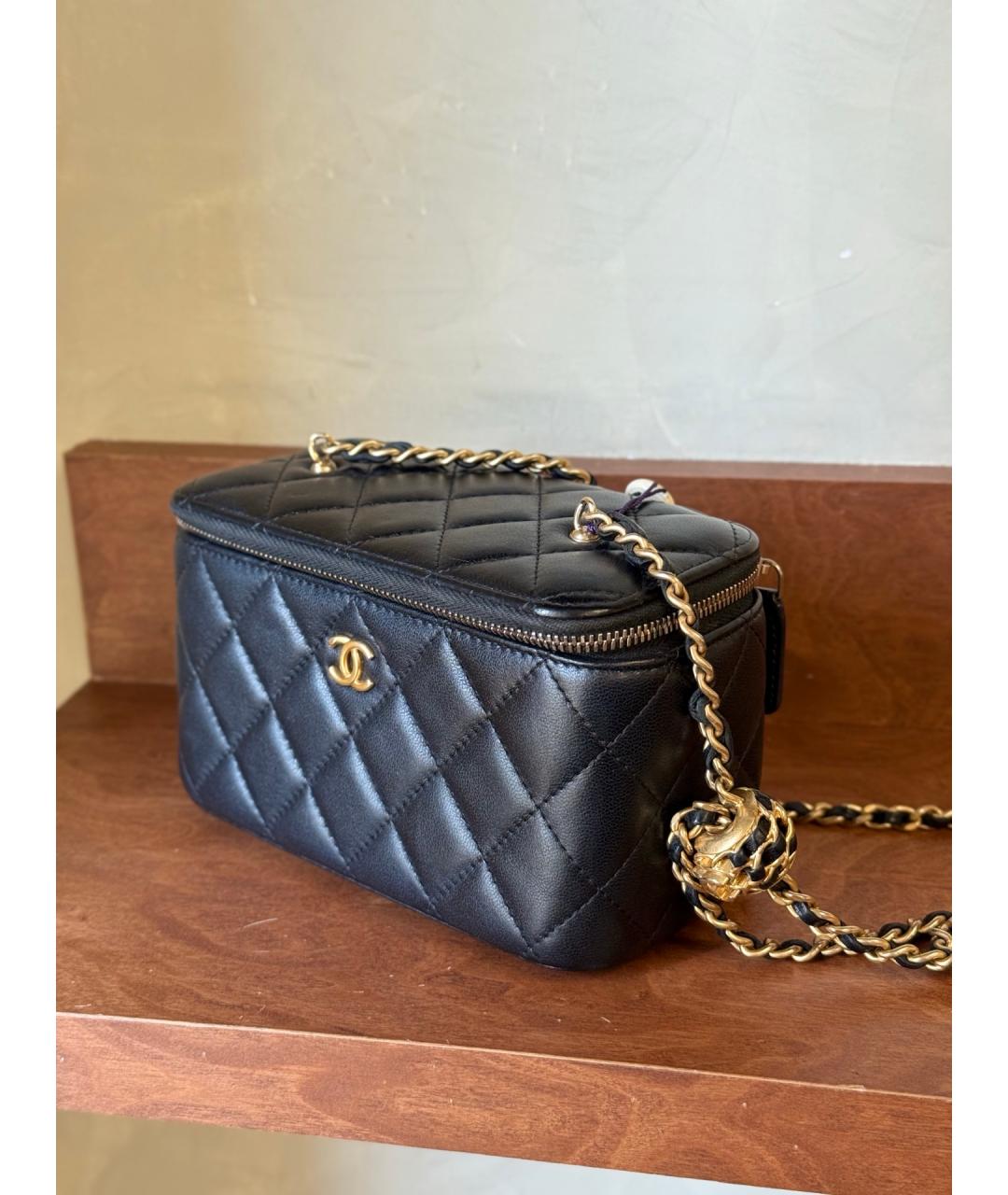 CHANEL Черная кожаная сумка через плечо, фото 5