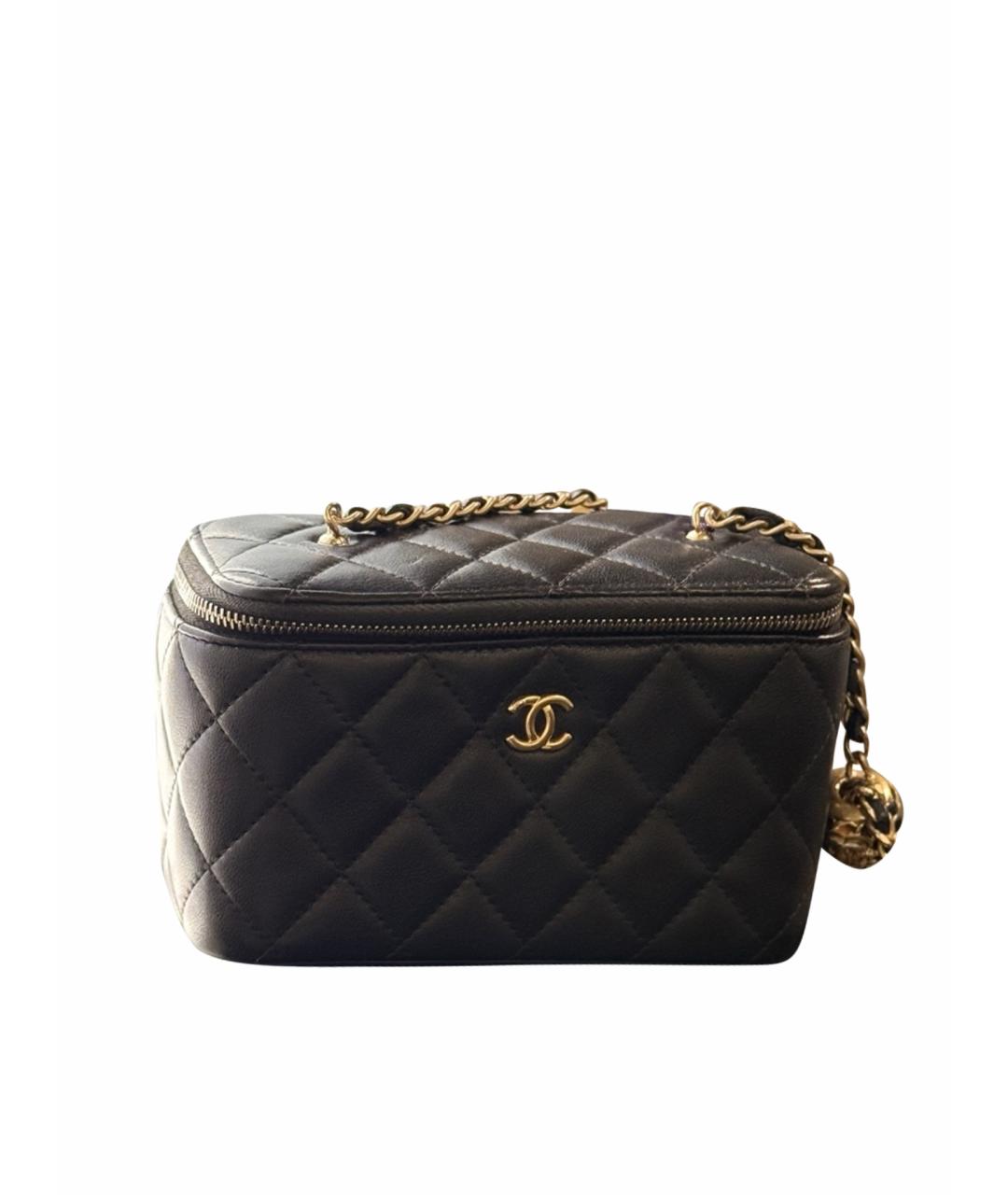 CHANEL Черная кожаная сумка через плечо, фото 1