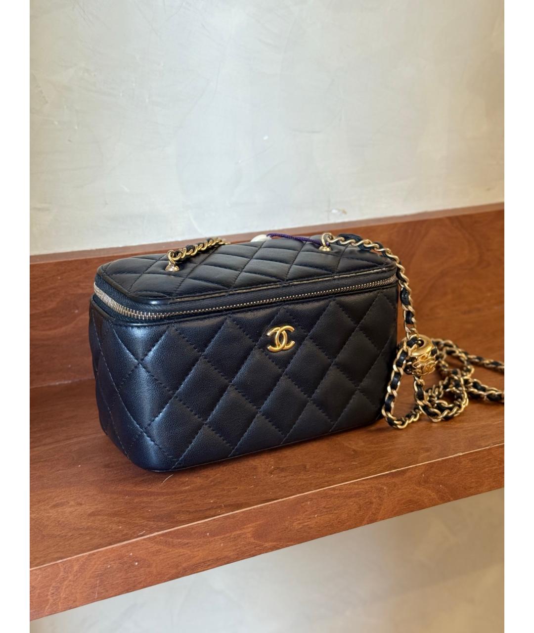 CHANEL Черная кожаная сумка через плечо, фото 4