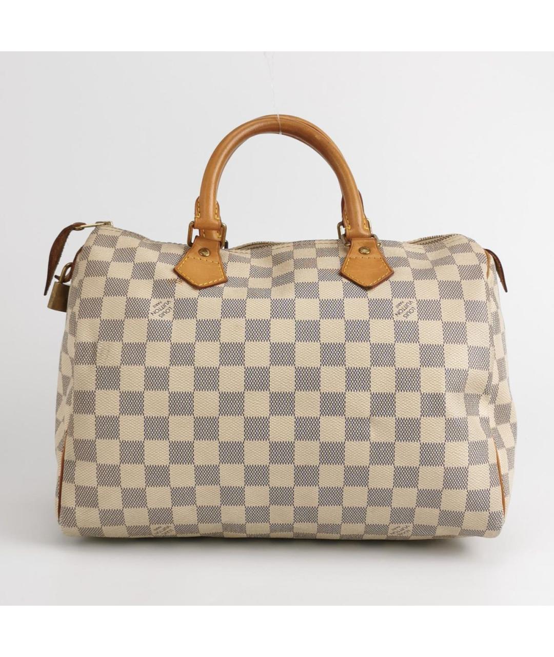 LOUIS VUITTON Бежевая кожаная сумка с короткими ручками, фото 4