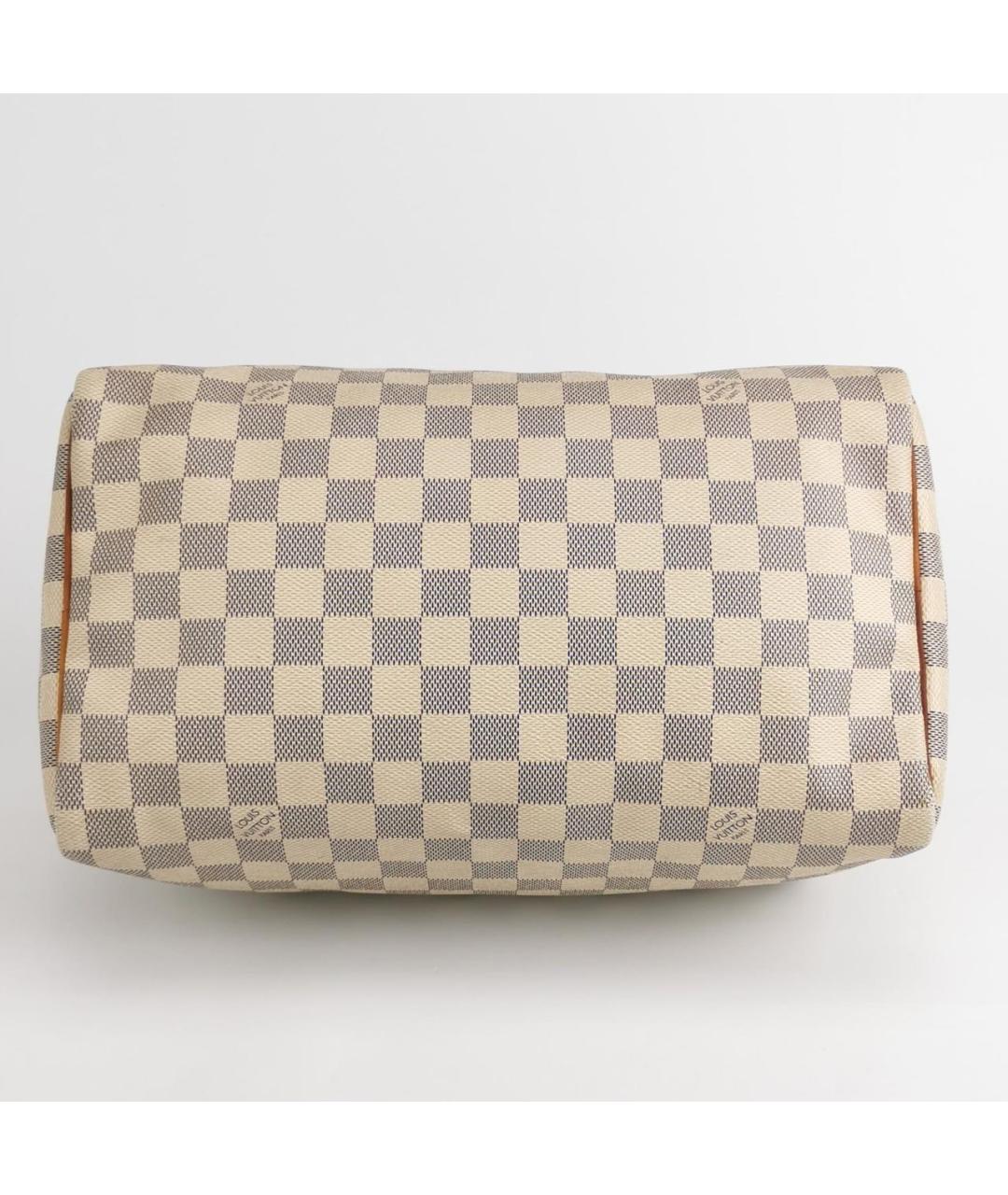 LOUIS VUITTON Бежевая кожаная сумка с короткими ручками, фото 5