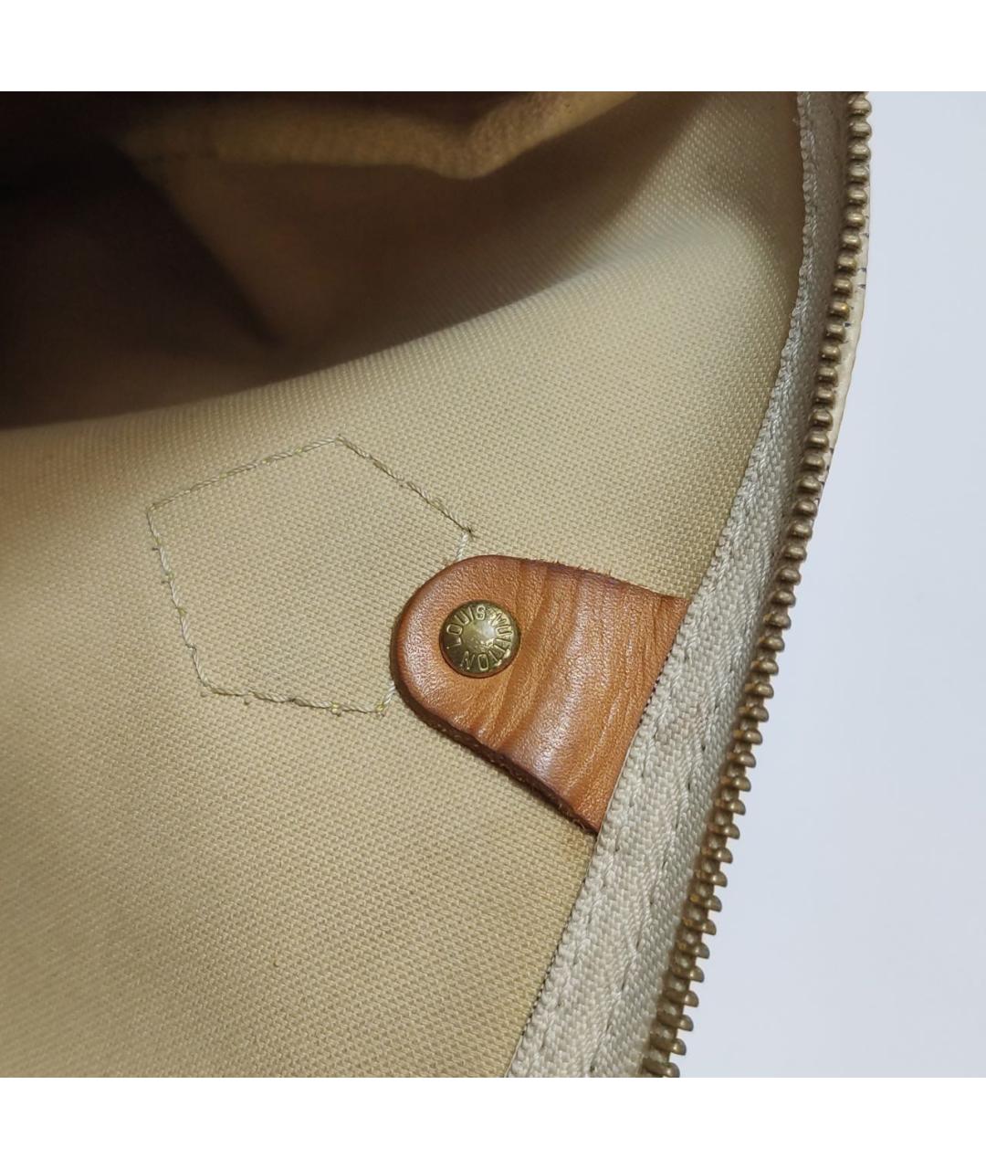 LOUIS VUITTON Бежевая кожаная сумка с короткими ручками, фото 8