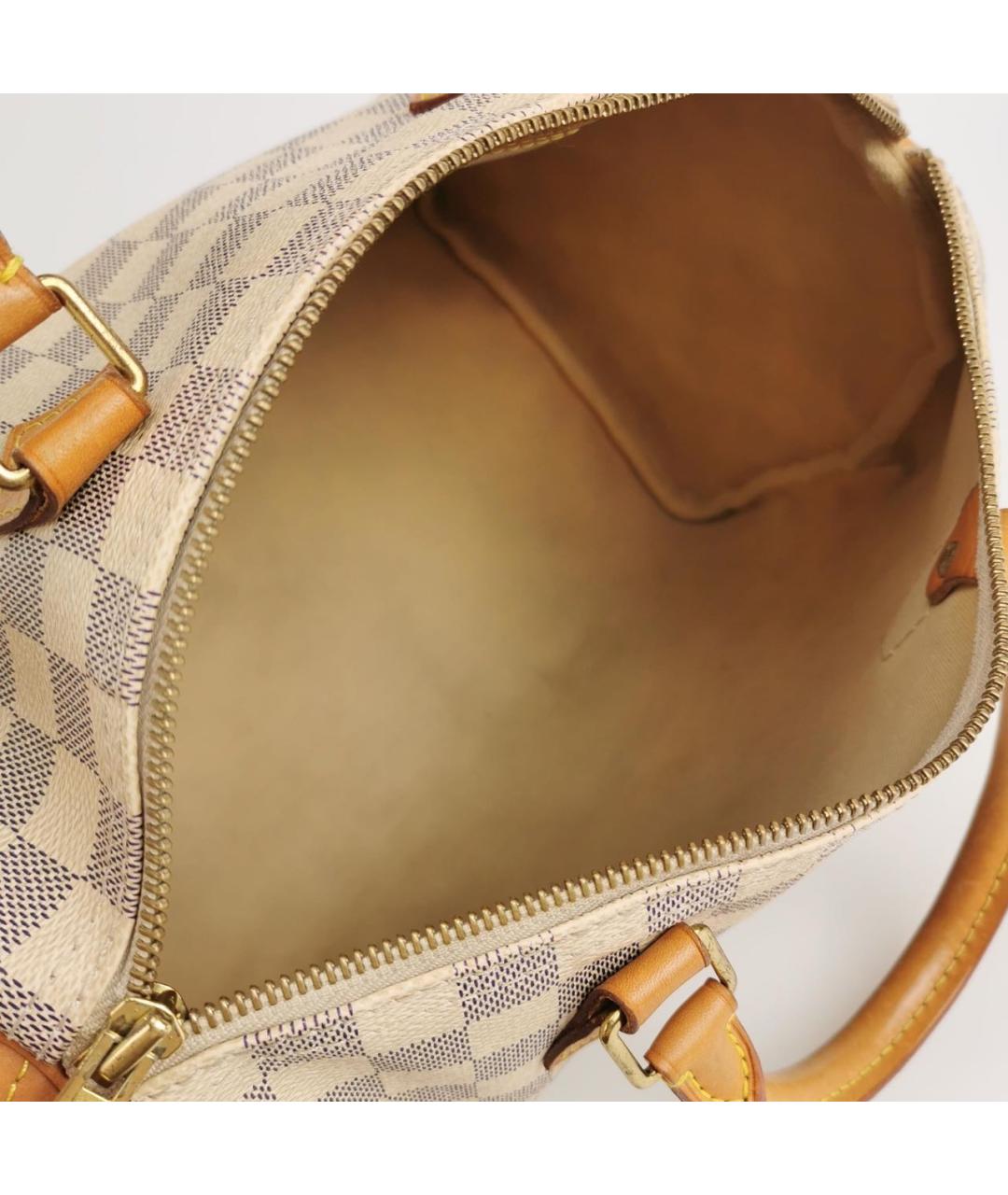 LOUIS VUITTON Бежевая кожаная сумка с короткими ручками, фото 6