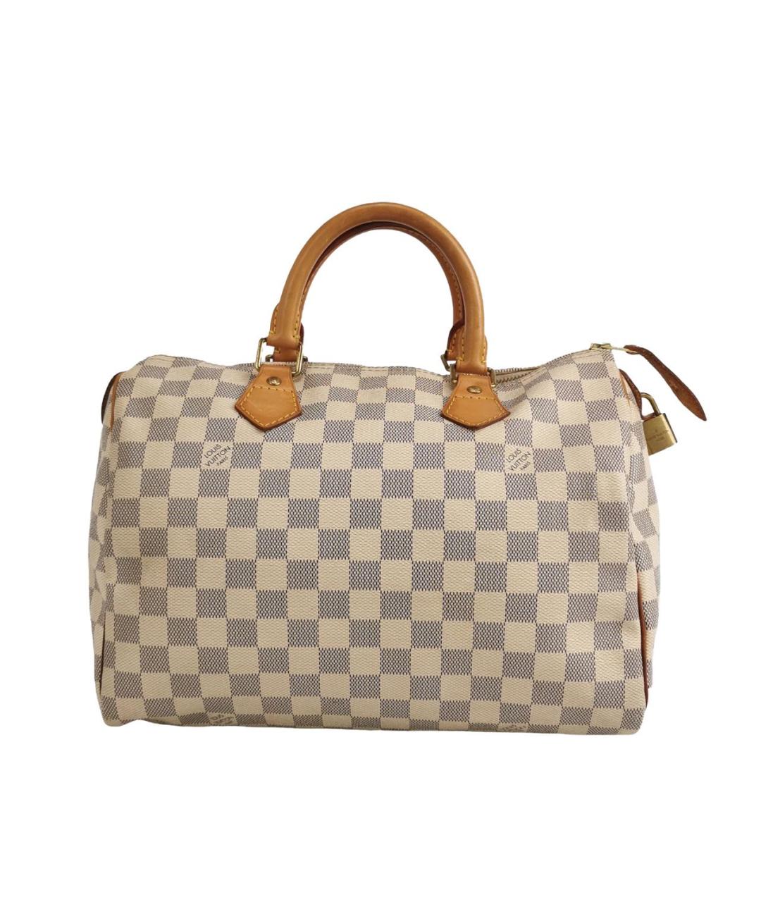 LOUIS VUITTON Бежевая кожаная сумка с короткими ручками, фото 1