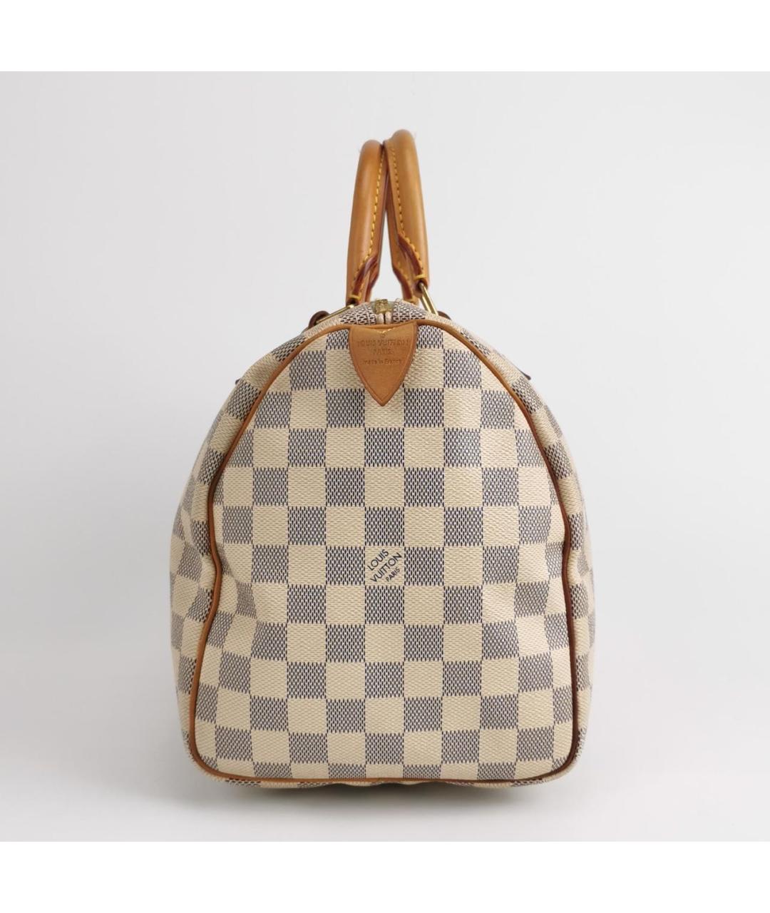 LOUIS VUITTON Бежевая кожаная сумка с короткими ручками, фото 2