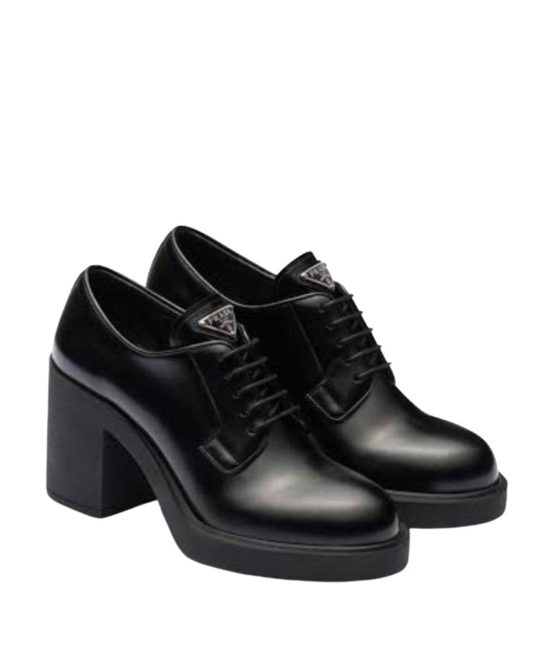 PRADA Черные кожаные ботинки, фото 2