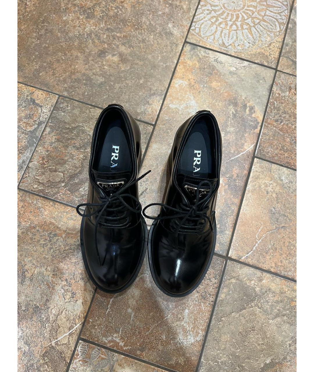 PRADA Черные кожаные ботинки, фото 6