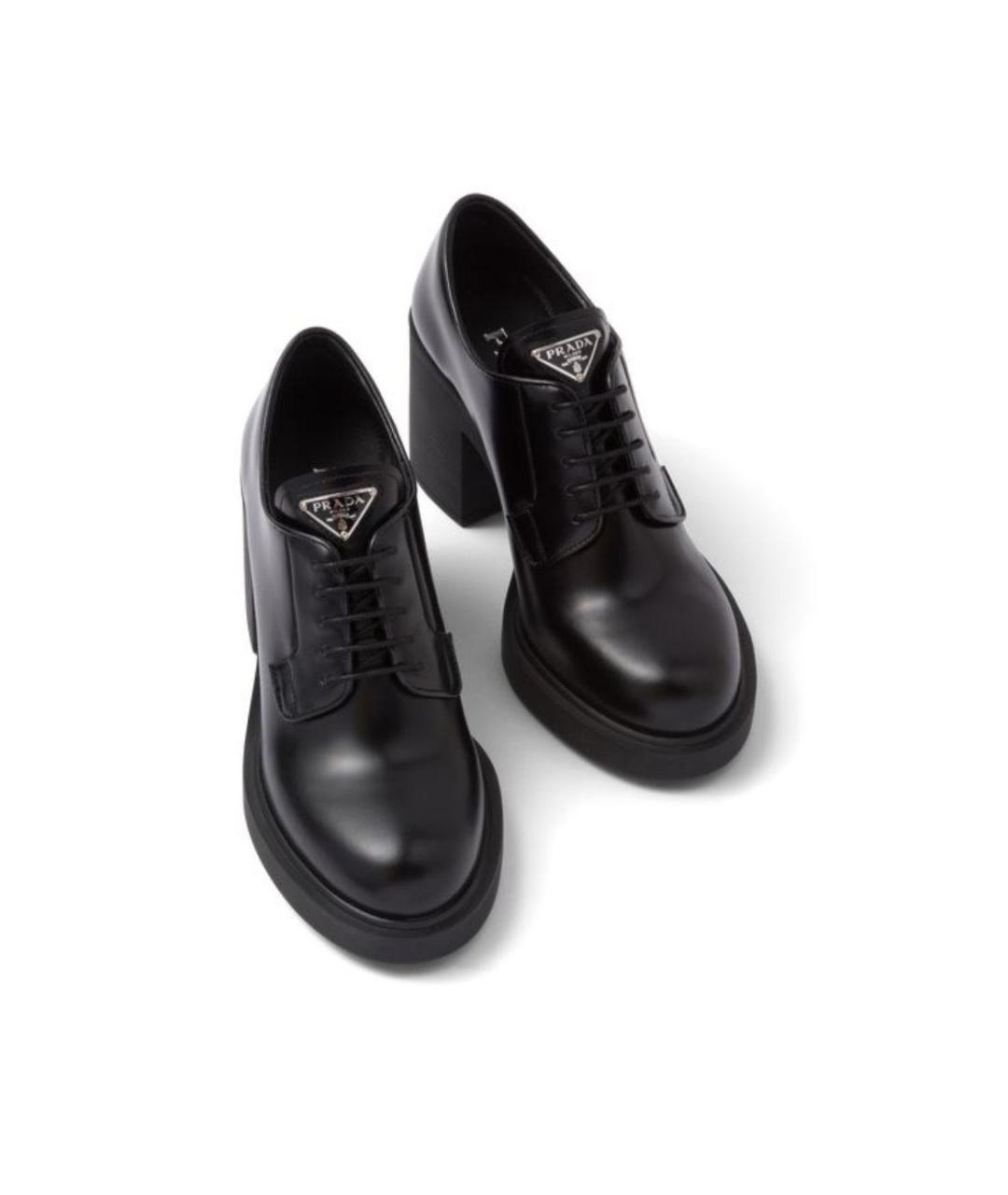 PRADA Черные кожаные ботинки, фото 3