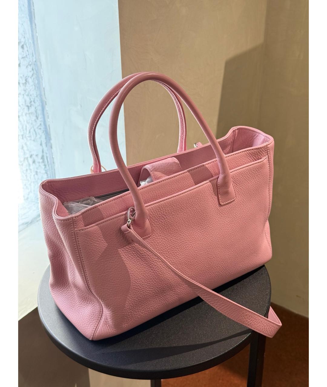 CHANEL Розовая кожаная сумка через плечо, фото 6