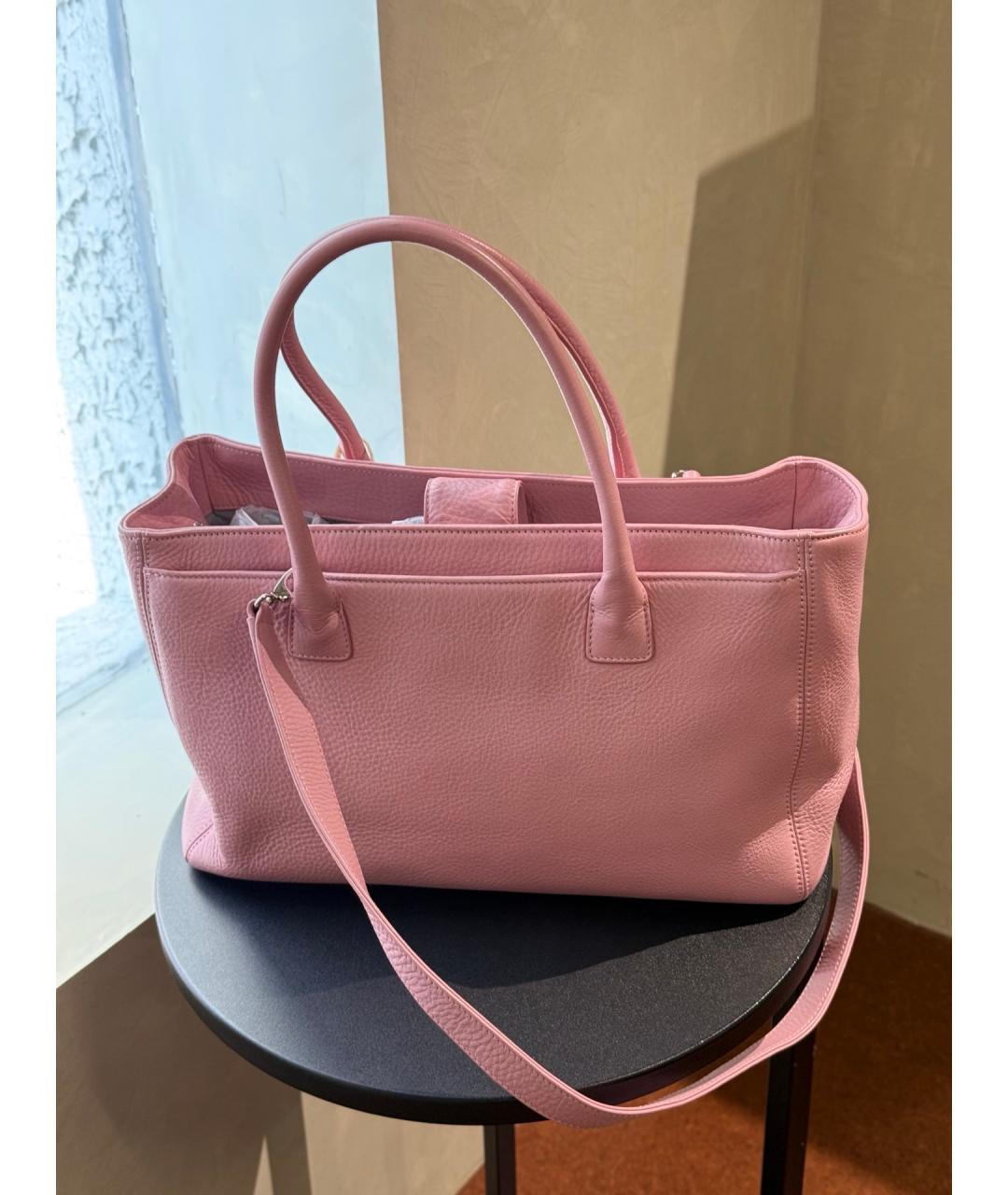 CHANEL Розовая кожаная сумка через плечо, фото 5
