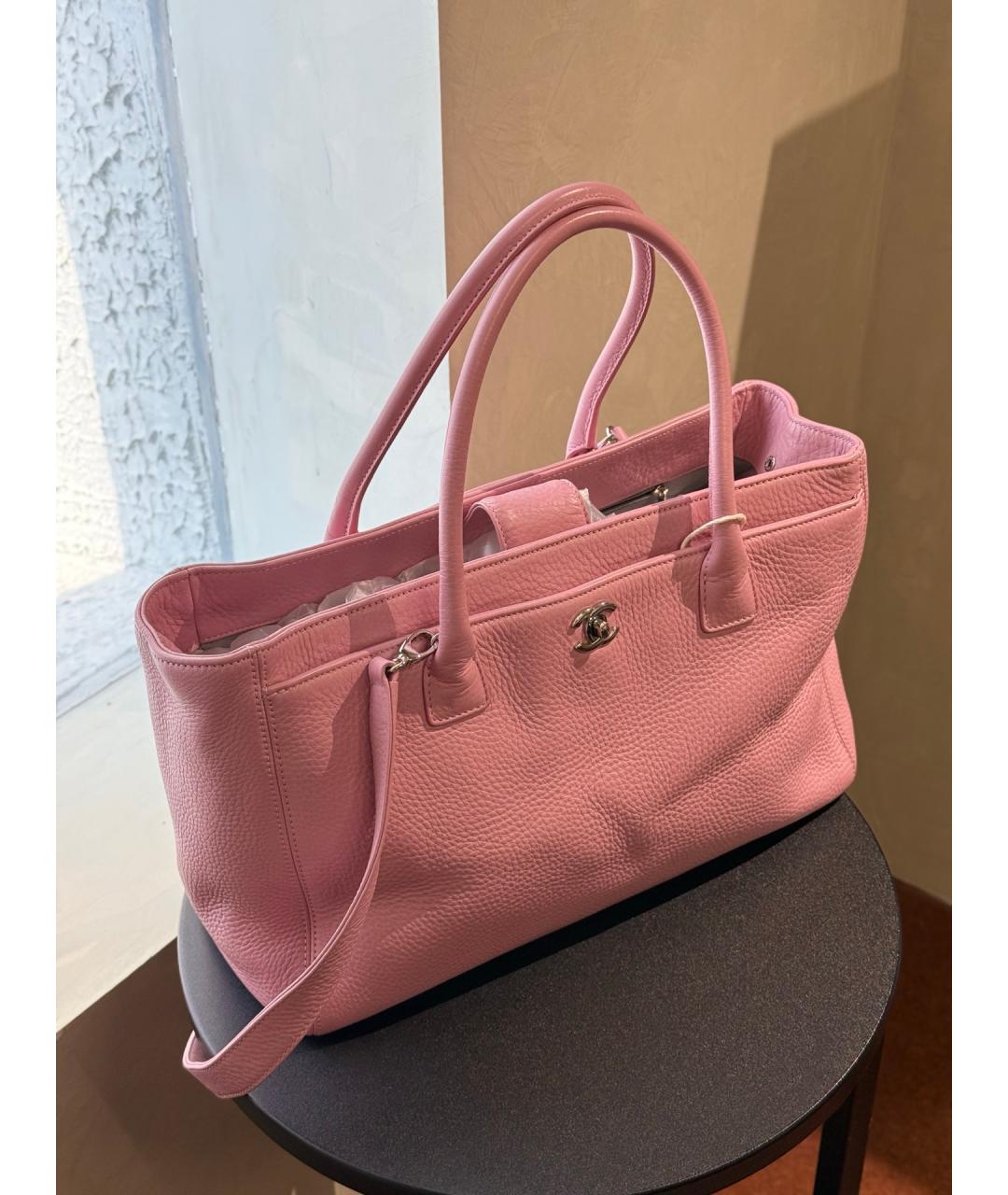 CHANEL Розовая кожаная сумка через плечо, фото 4