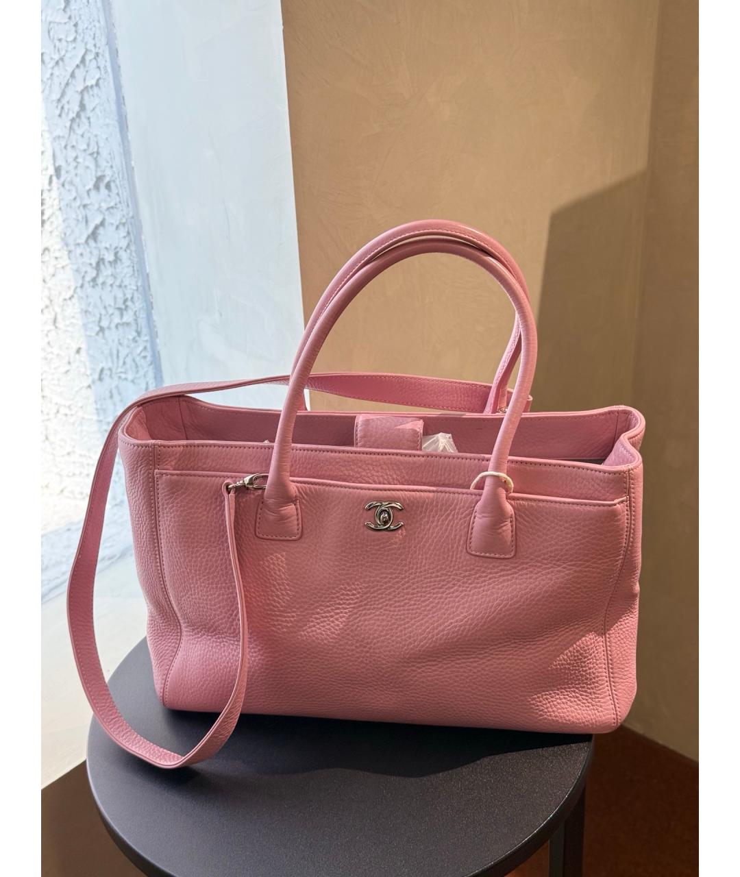 CHANEL Розовая кожаная сумка через плечо, фото 9