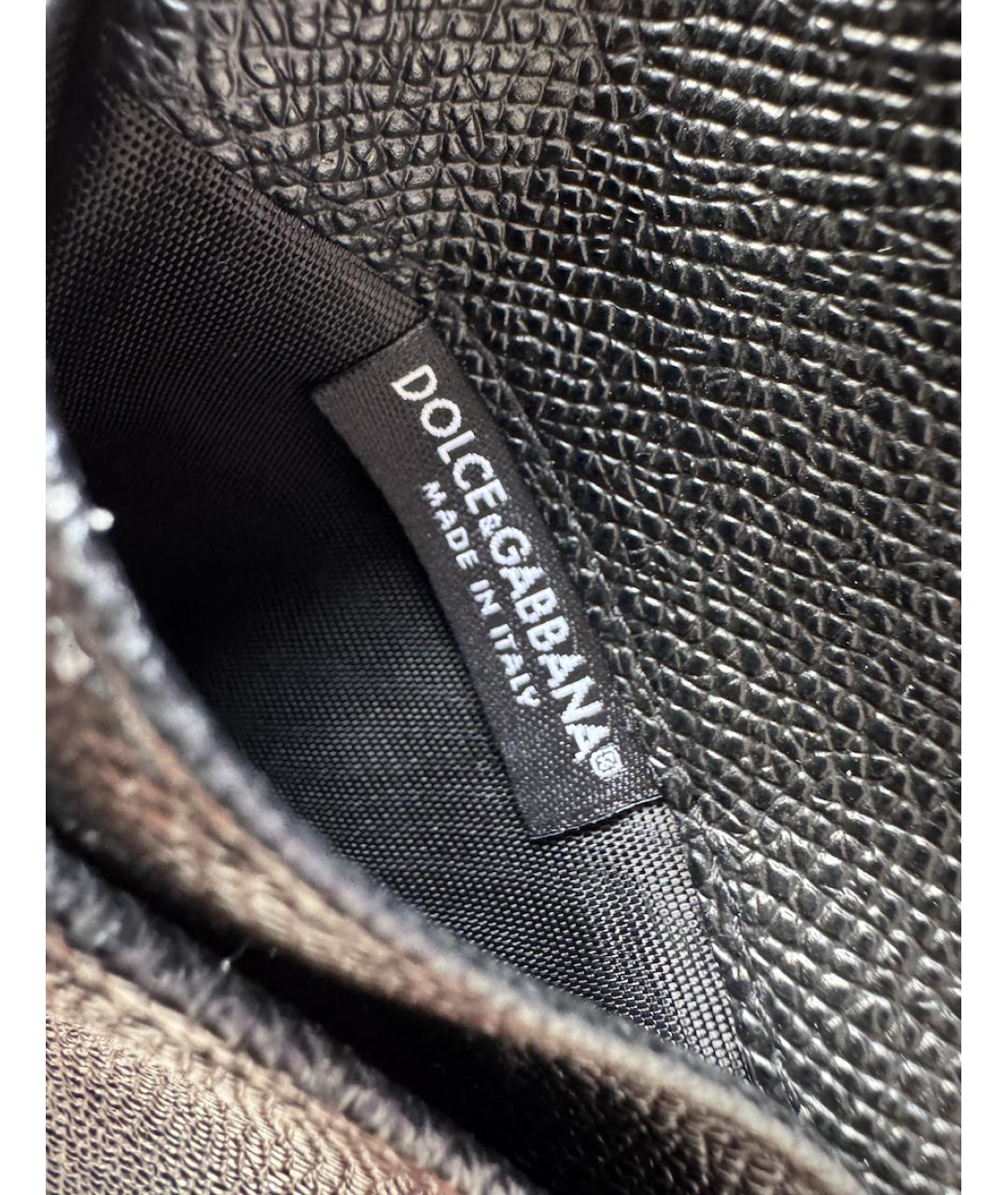 DOLCE&GABBANA Темно-синий кожаный кошелек, фото 4