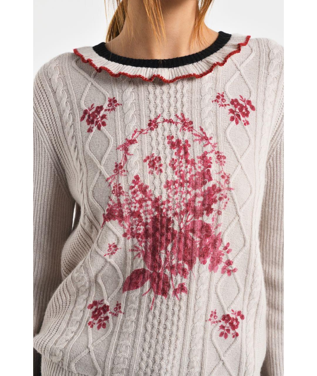 RED VALENTINO Бежевый шерстяной джемпер / свитер, фото 5