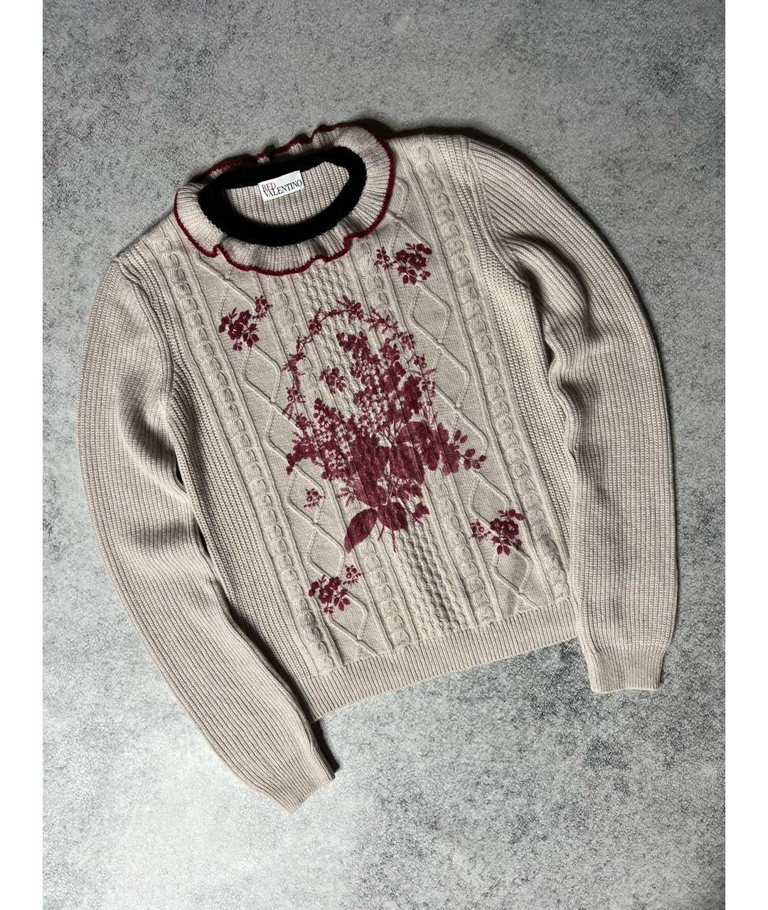 RED VALENTINO Бежевый шерстяной джемпер / свитер, фото 9