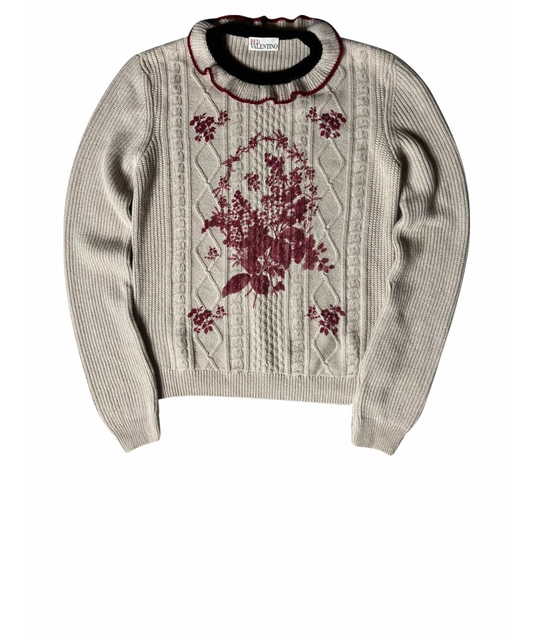 RED VALENTINO Бежевый шерстяной джемпер / свитер, фото 1